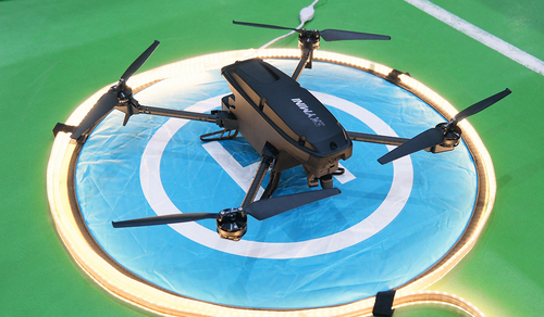 Nighttime drone landing demonstration