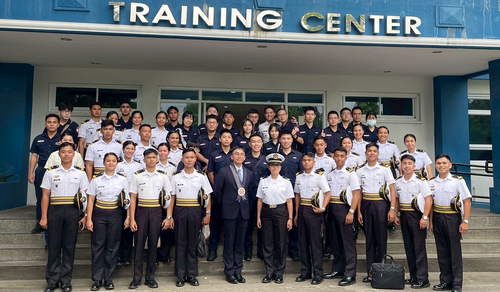 Central Police University students with Philippine Merchant Marine Academy  (PMMA) students at the training center